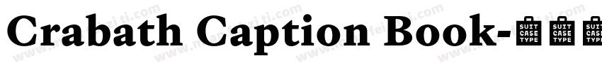 Crabath Caption Book字体转换